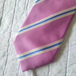 Charles Tyrwhitt Alnwick Lilac Spring Stripe Woven Tie 100% Silk NWT